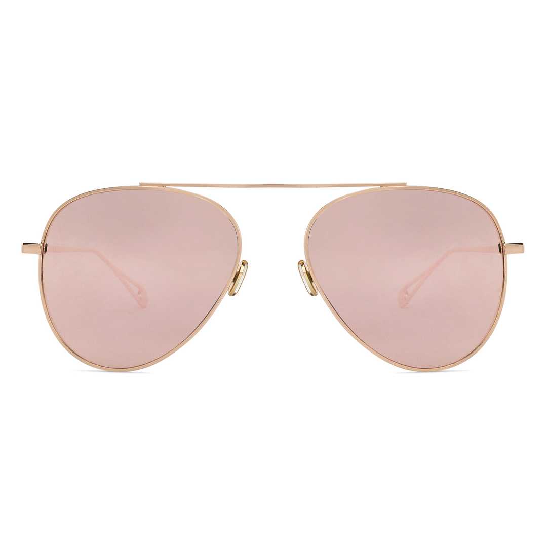 Fallon Colby Gold Full Rim Aviator left side