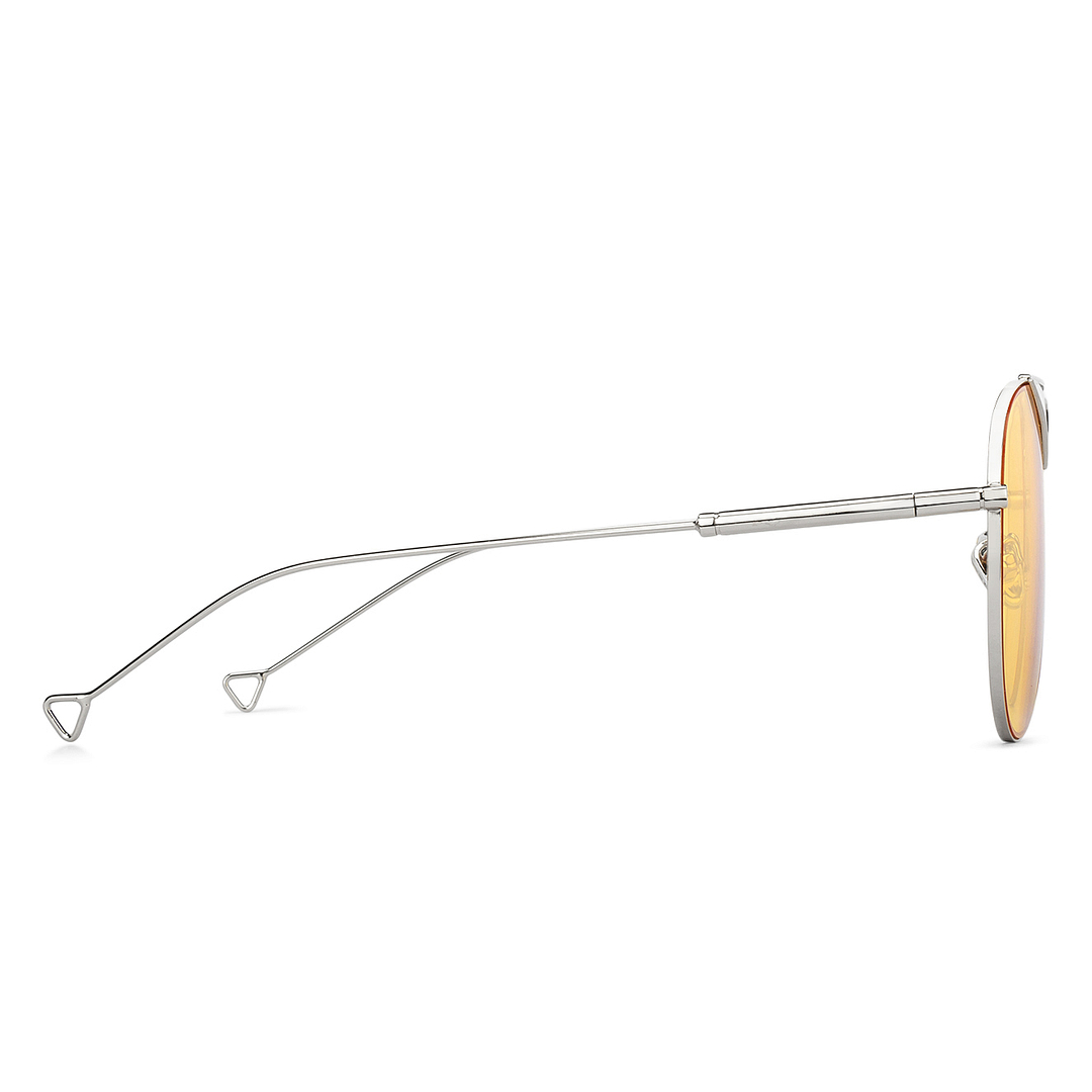 Fallon Colby Silver Full Rim Aviator left side