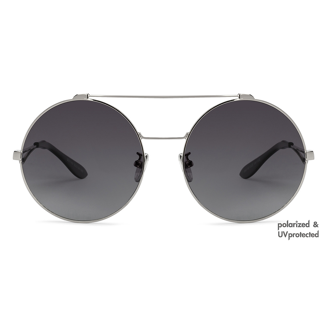Fallon Colby Silver Full Rim Round left side