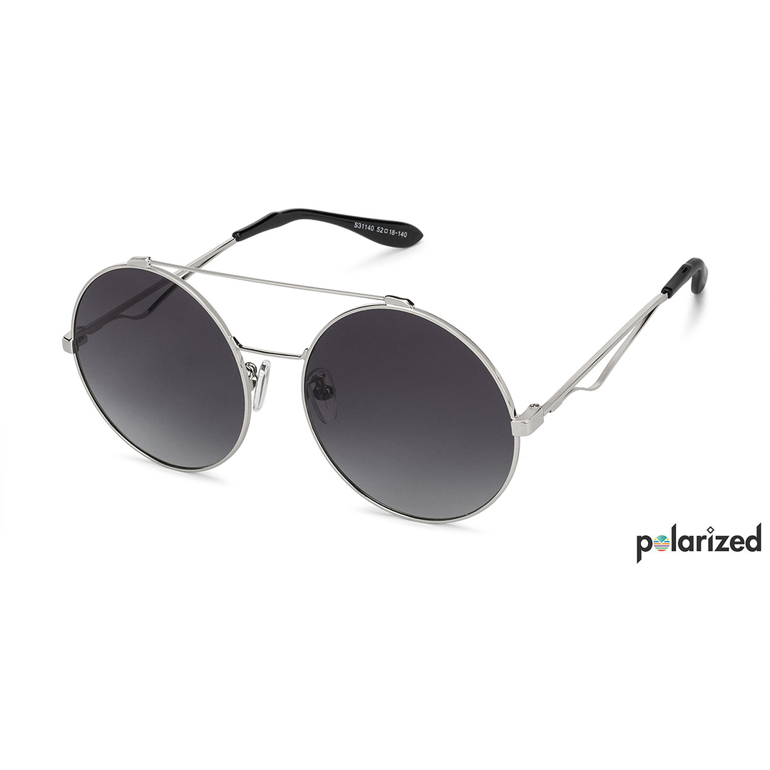 Fallon Colby Silver Full Rim Round left side