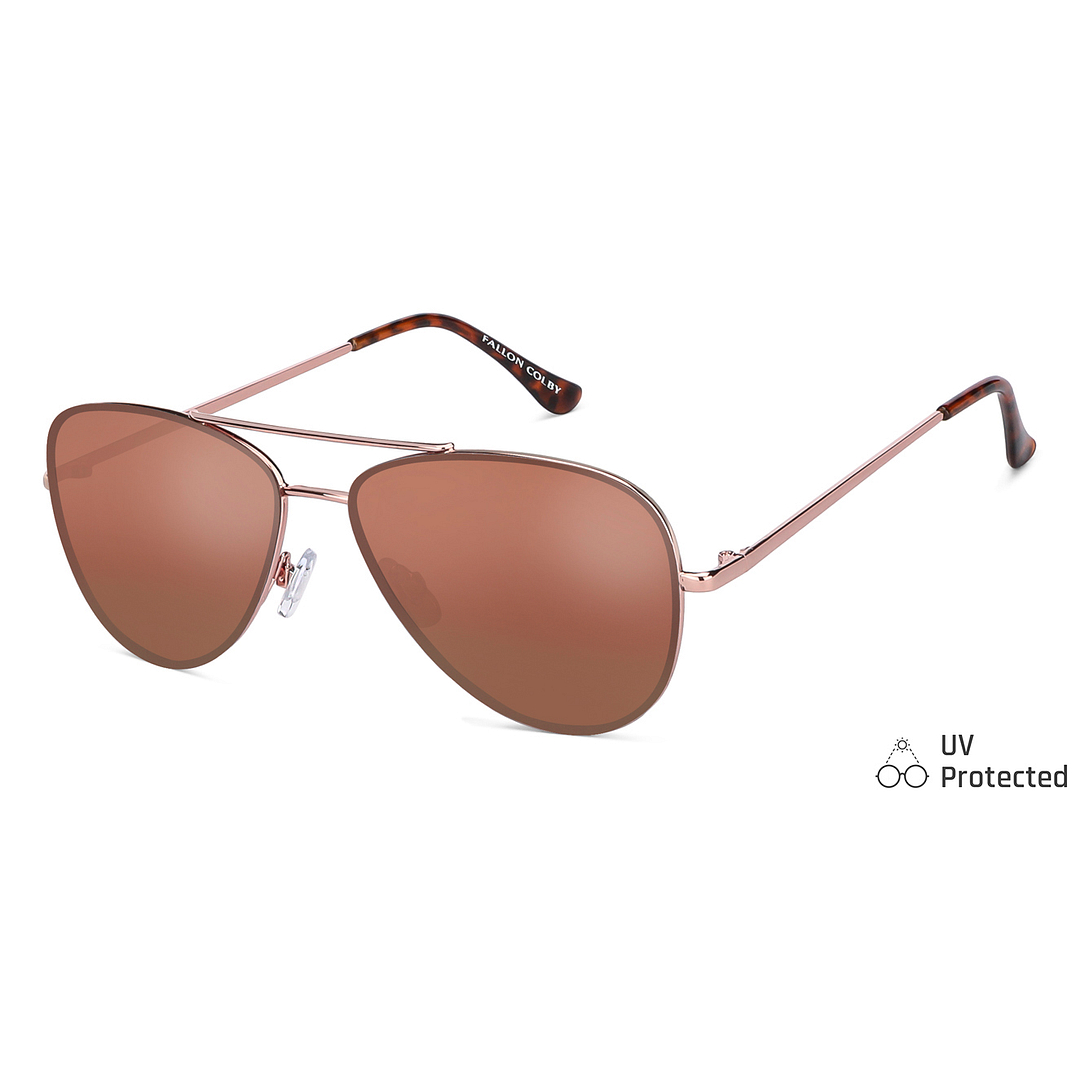 Fallon Colby Rose Gold Full Rim Aviator right side