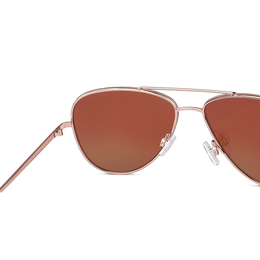 Fallon Colby Rose Gold Full Rim Aviator right side
