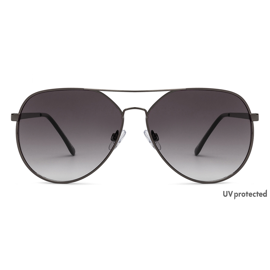 Fallon Colby Mid Gunmetal Full Rim Aviator left side