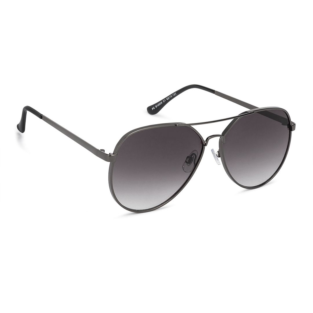 Fallon Colby Mid Gunmetal Full Rim Aviator left side