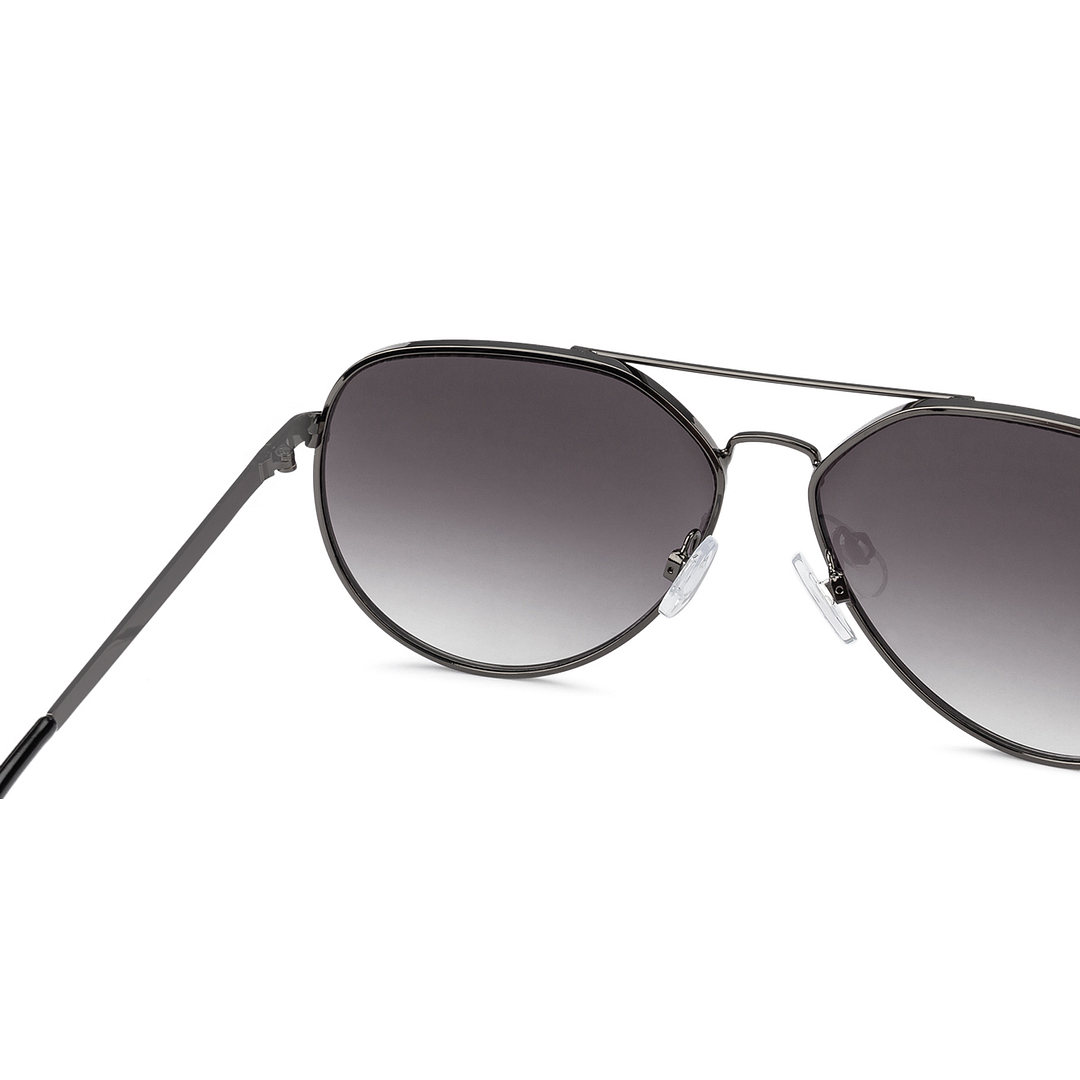 Fallon Colby Mid Gunmetal Full Rim Aviator left side