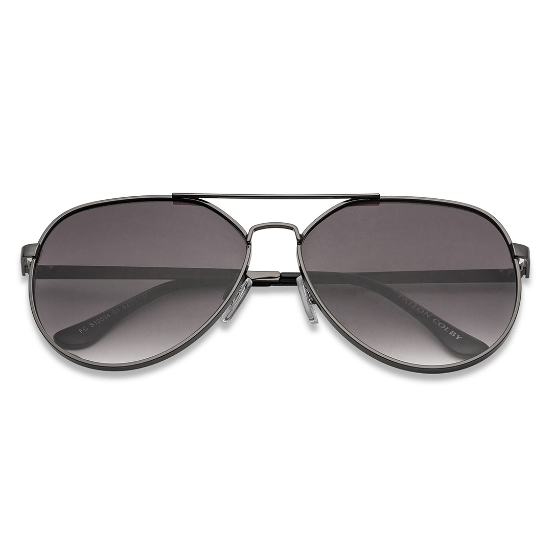 Fallon Colby Mid Gunmetal Full Rim Aviator right side