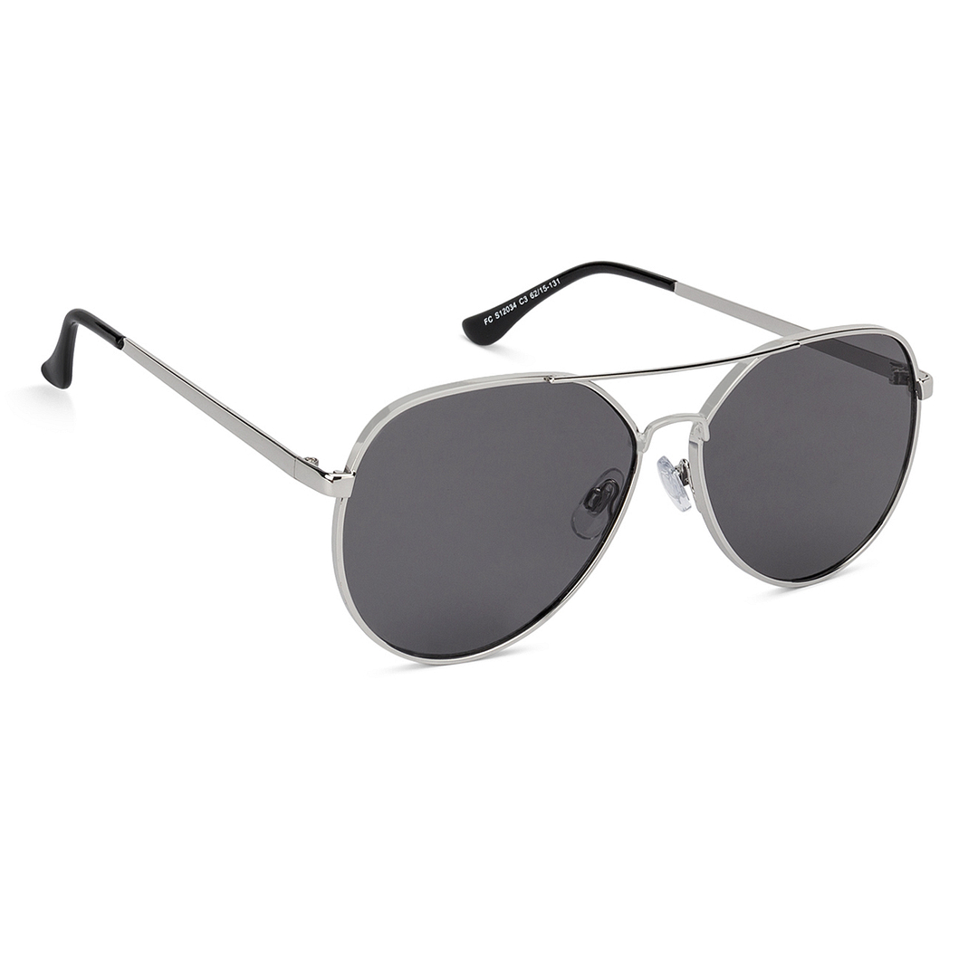 Fallon Colby Silver Full Rim Aviator left side
