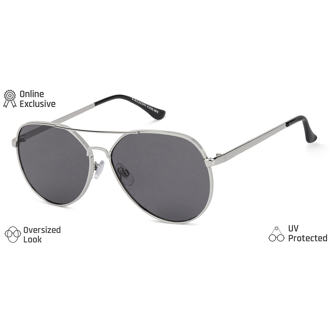Fallon Colby Silver Full Rim Aviator right side