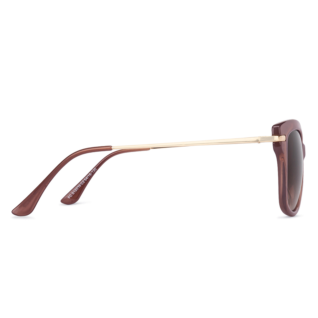 Fallon Colby Light Brown Full Rim Cat Eye left side