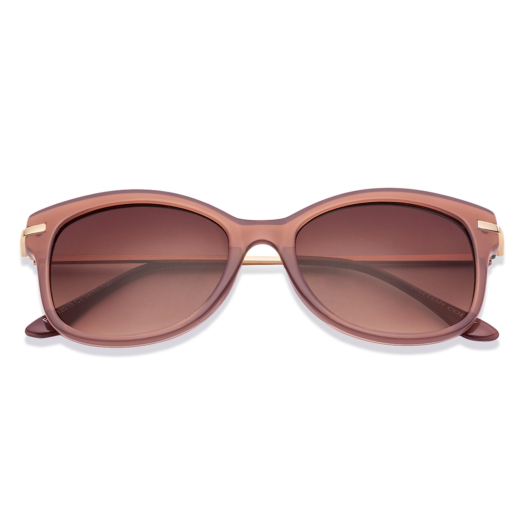 Fallon Colby Light Brown Full Rim Cat Eye left side
