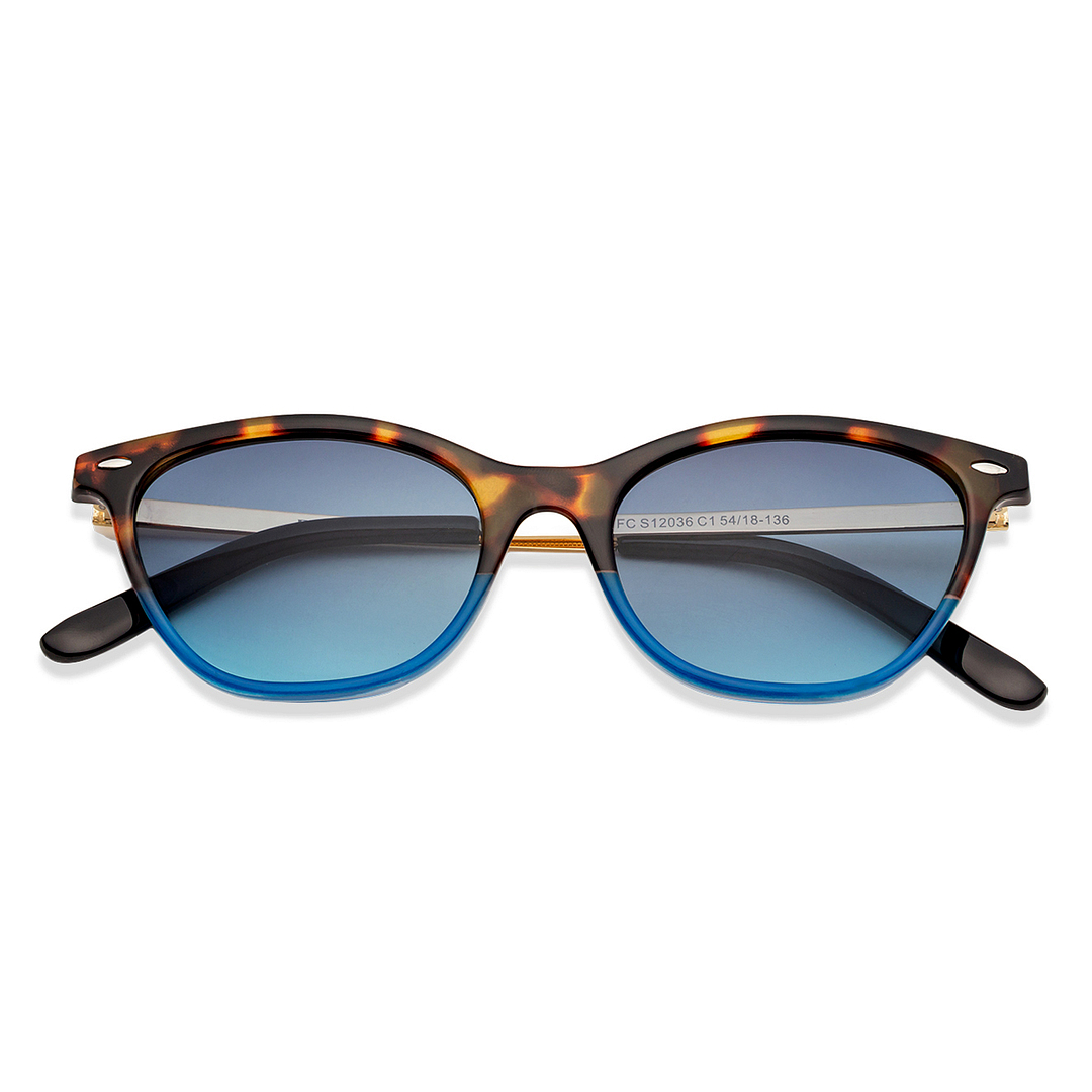 Fallon Colby Blue Full Rim Cat Eye left side
