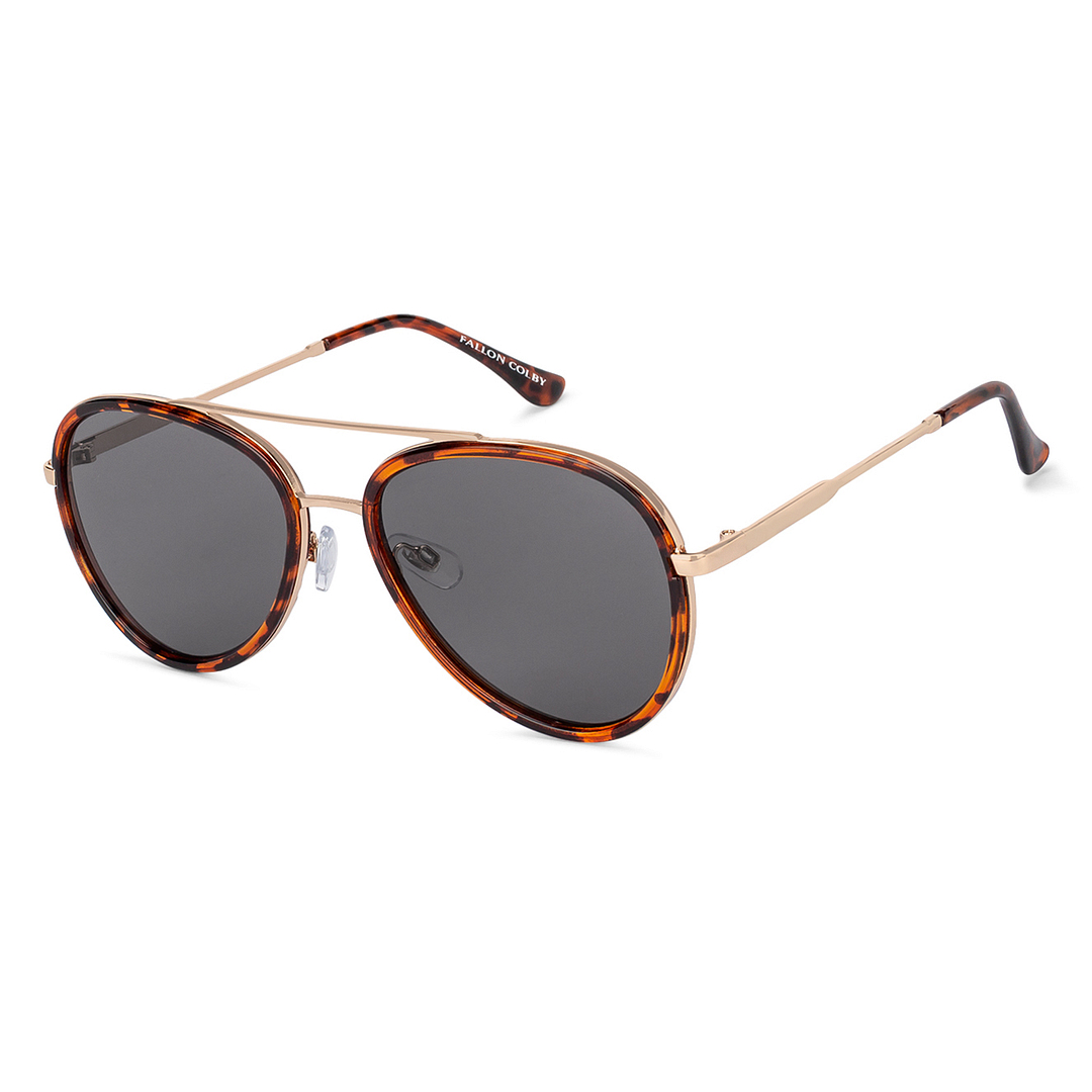 Fallon Colby Gold Full Rim Aviator left side