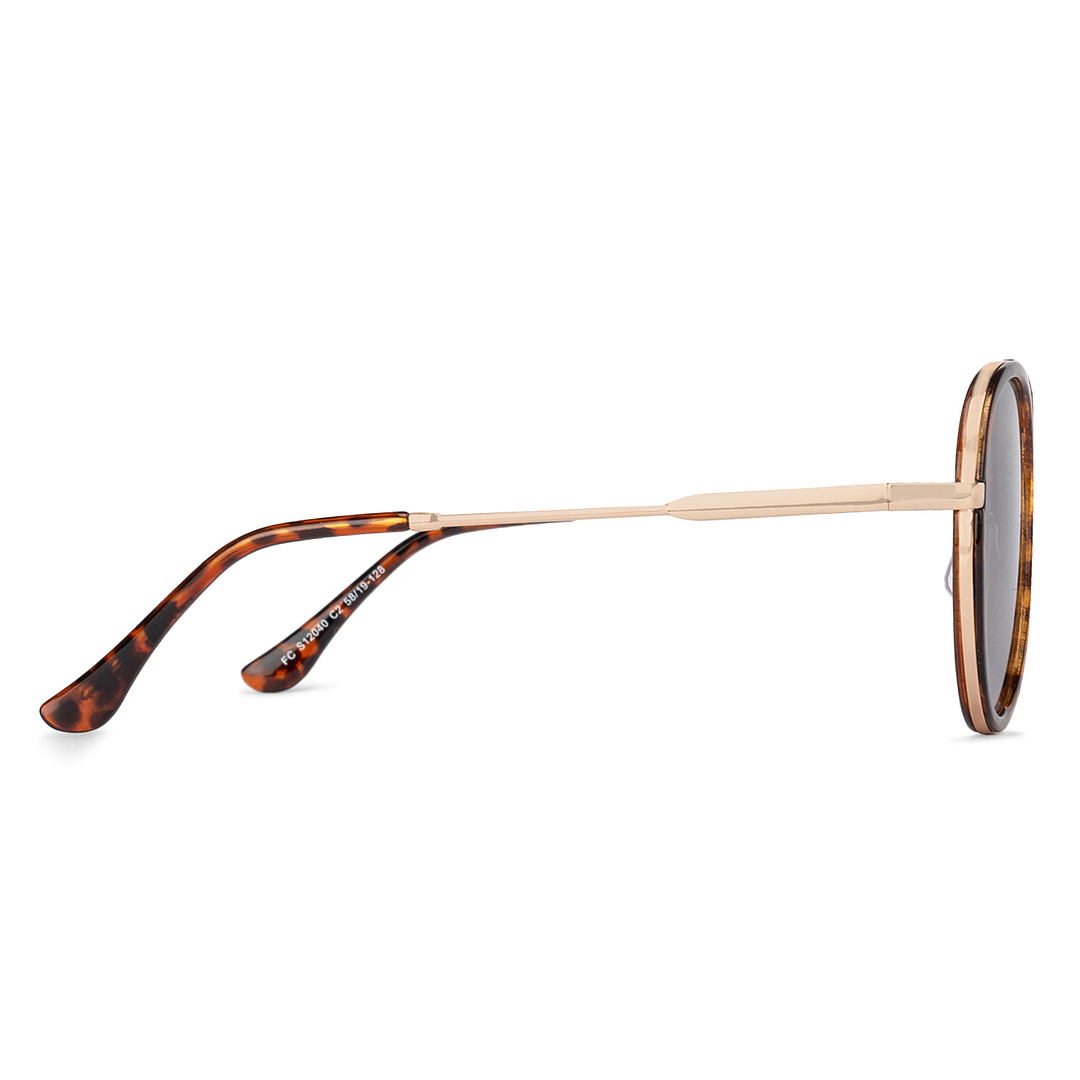 Fallon Colby Gold Full Rim Aviator left side