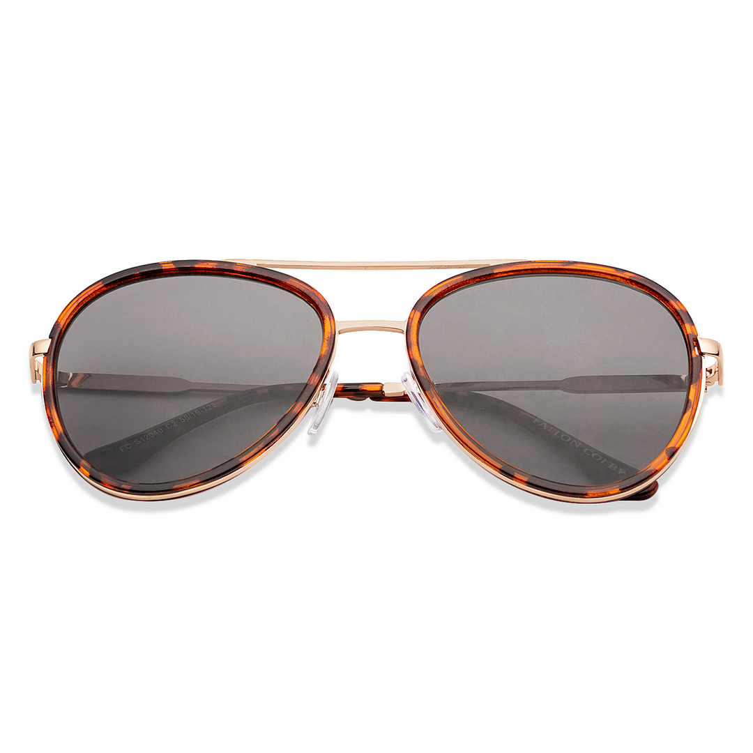 Fallon Colby Gold Full Rim Aviator left side