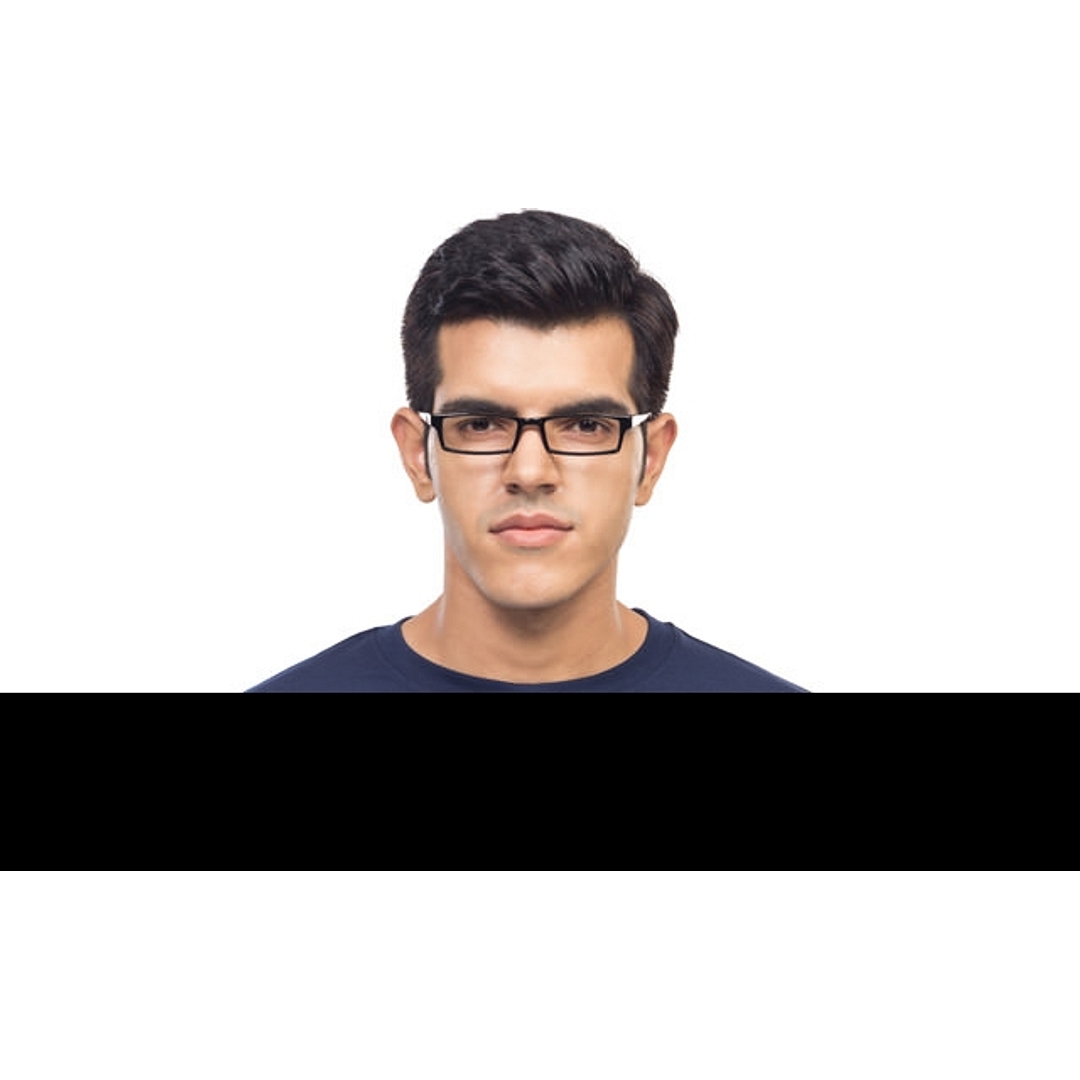 BRANDED Black Full Rim Rectangle right side