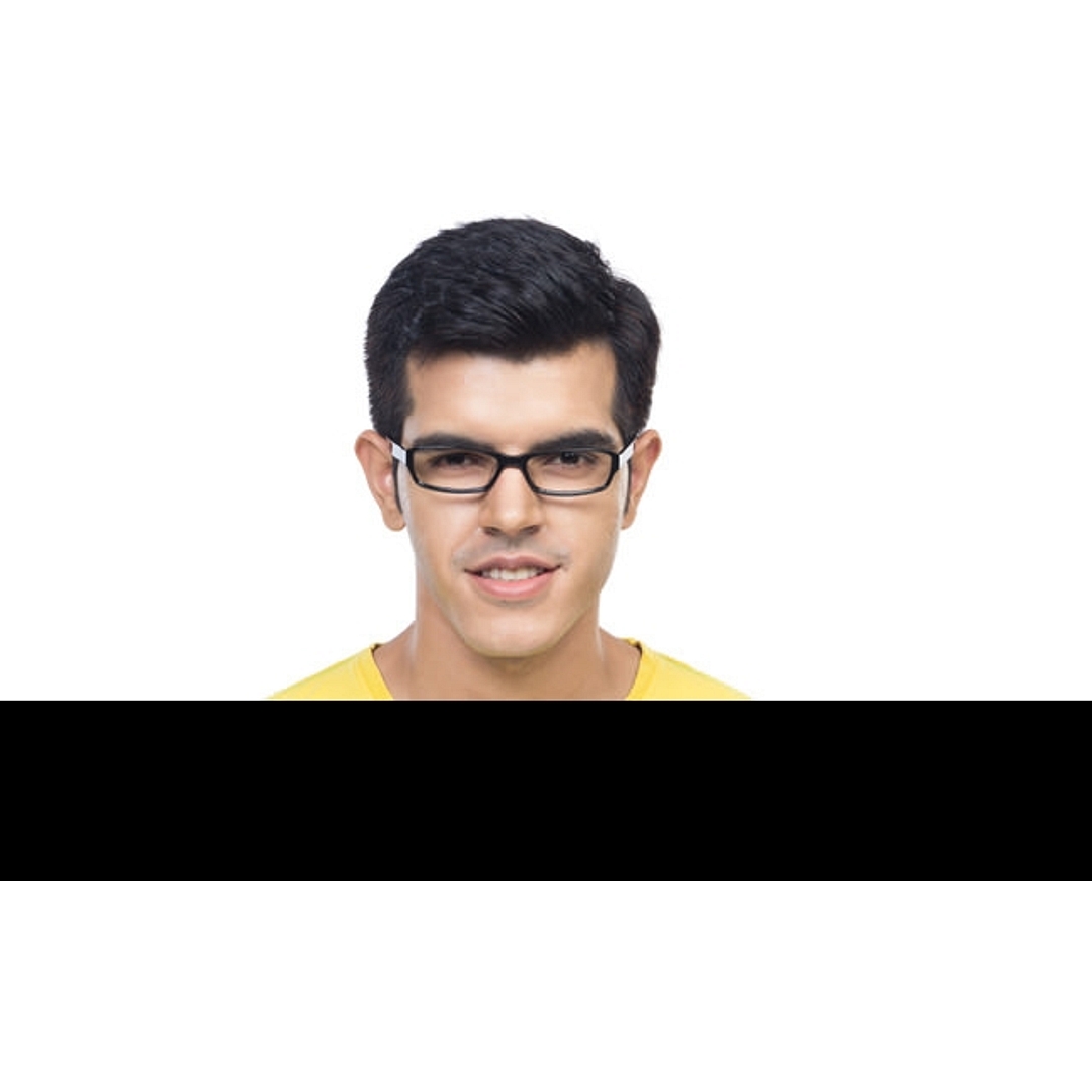 BRANDED Black Full Rim Rectangle right side