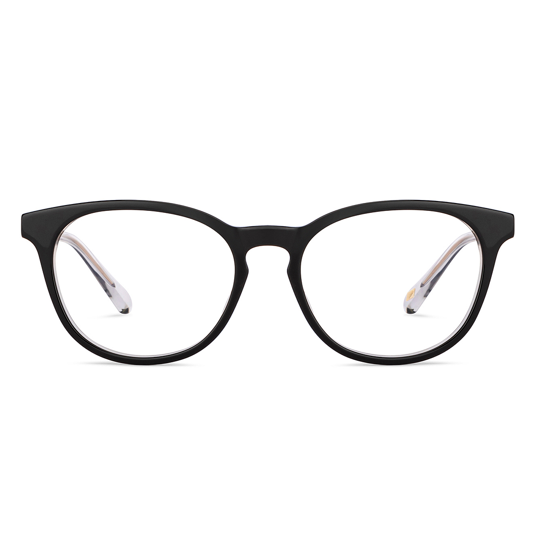 Fossil Black Full Rim Round left side