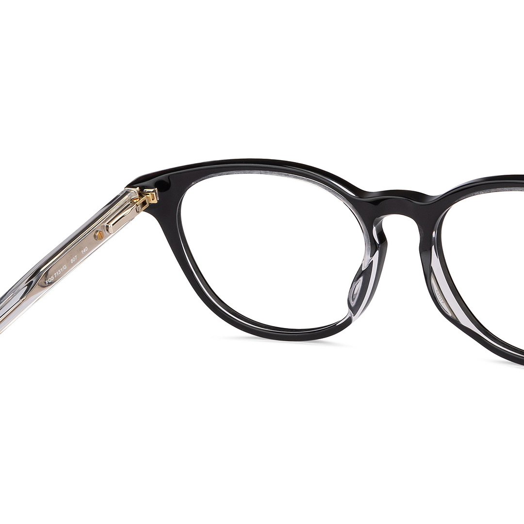 Fossil Black Full Rim Round right side