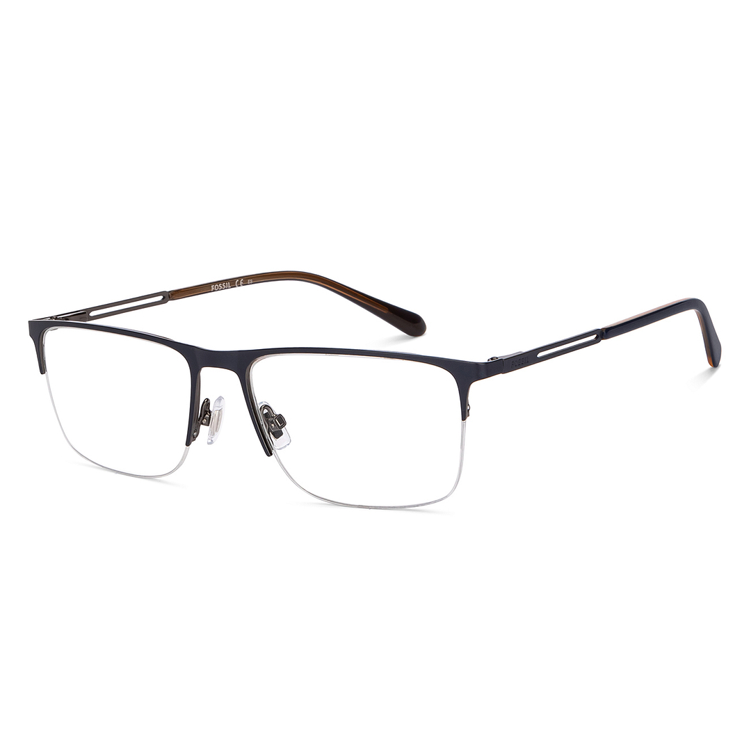 Fossil Black Half Rim Rectangle right side