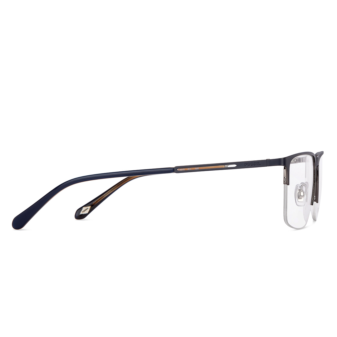 Fossil Black Half Rim Rectangle left side