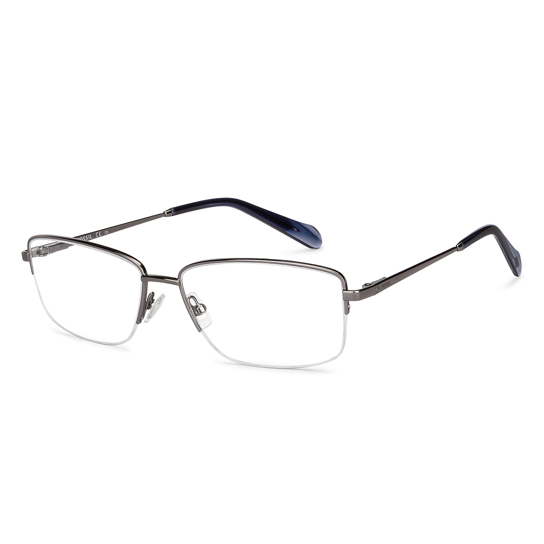 Fossil Black Half Rim Rectangle right side