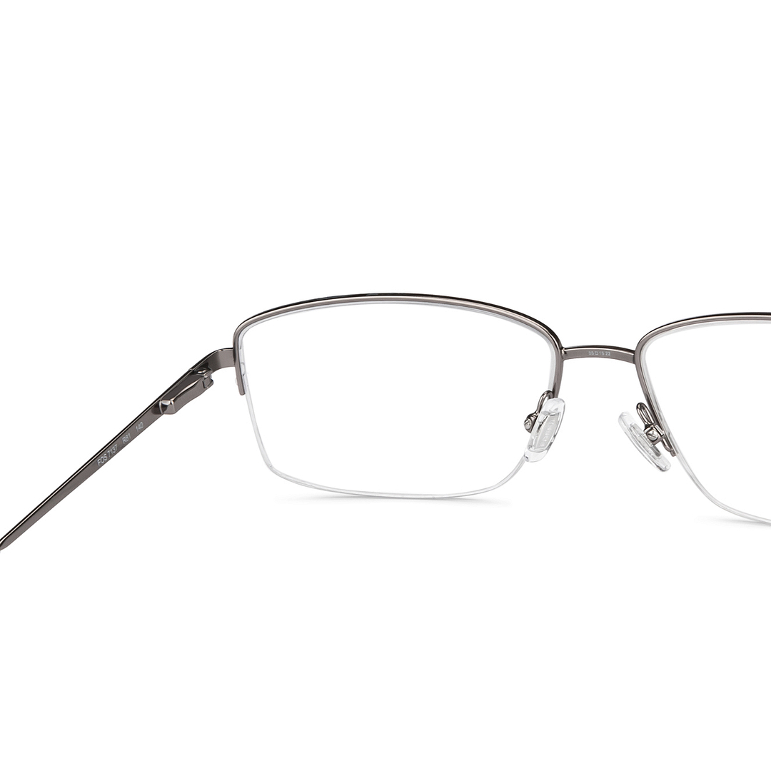 Fossil Black Half Rim Rectangle right side