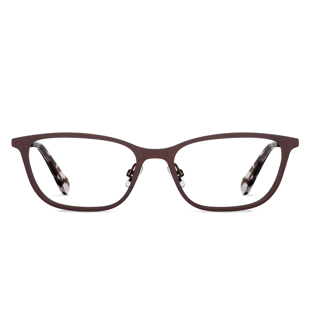 Fossil Light Brown Full Rim Rectangle left side