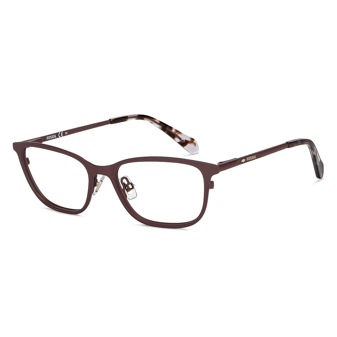 Fossil Light Brown Full Rim Rectangle right side