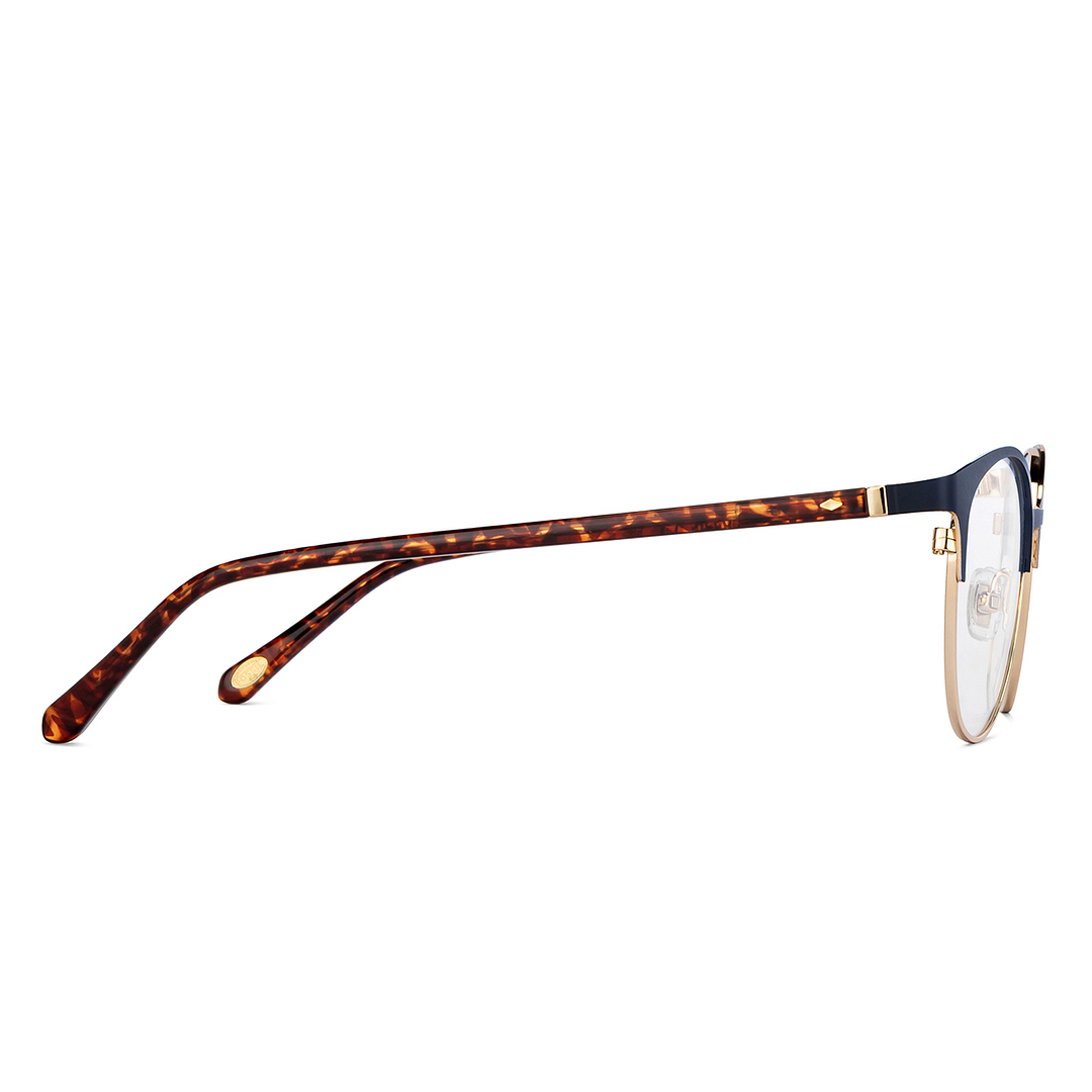 Fossil Sky Blue Full Rim Round left side