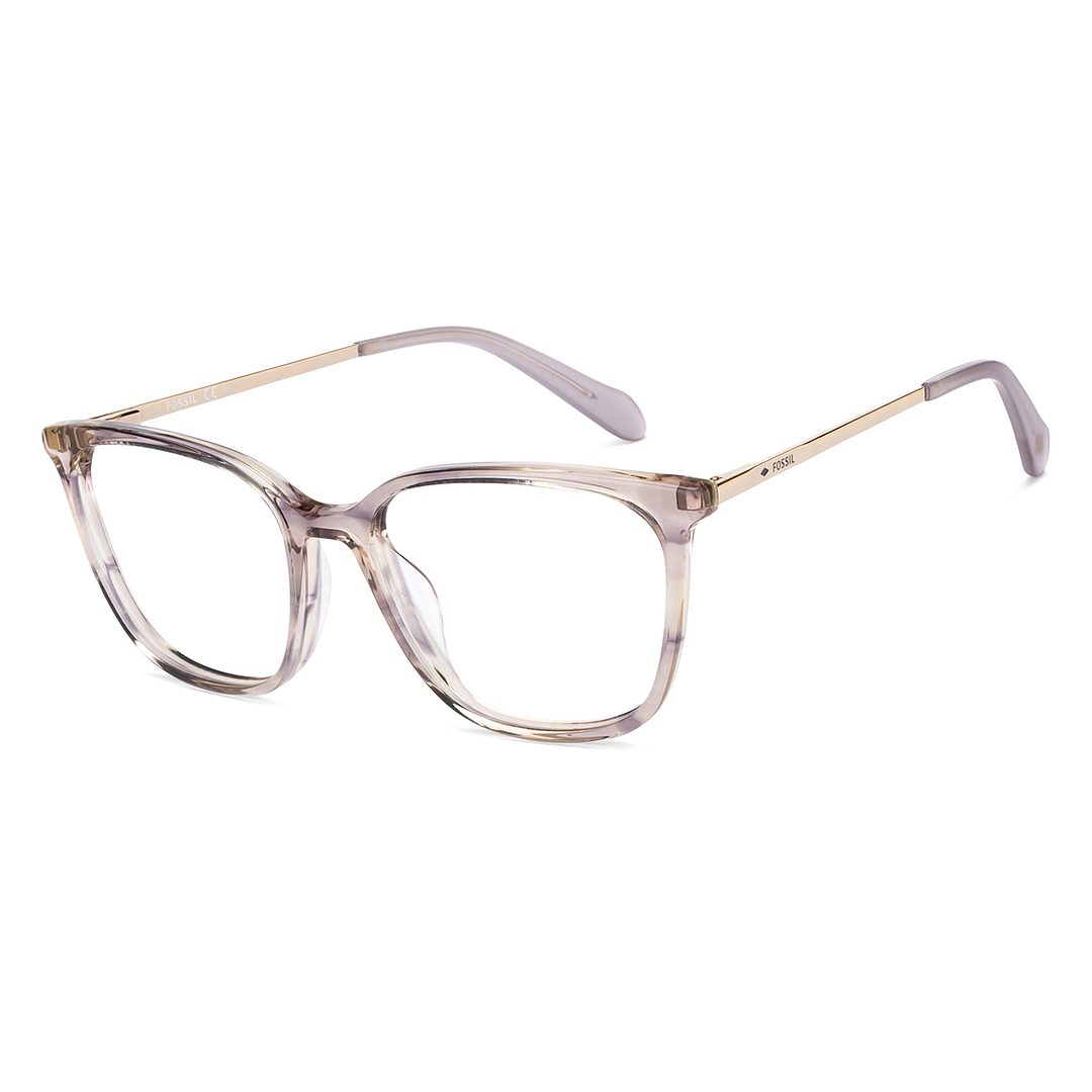 Grey Transparent Gold Full Rim Rectangle FOSSIL FOS7124-G3I Eyeglasses