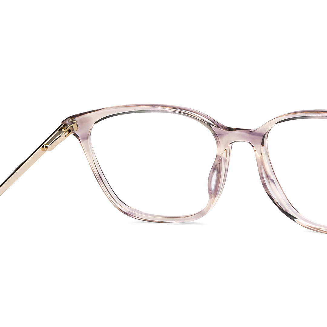 Fossil Gray Transparent Full Rim Rectangle right side