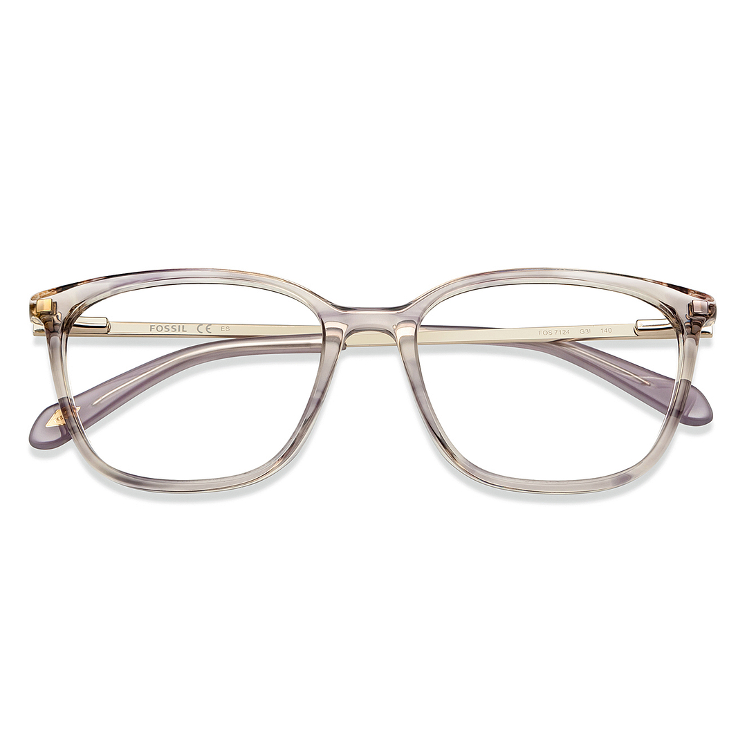 Fossil Gray Transparent Full Rim Rectangle left side