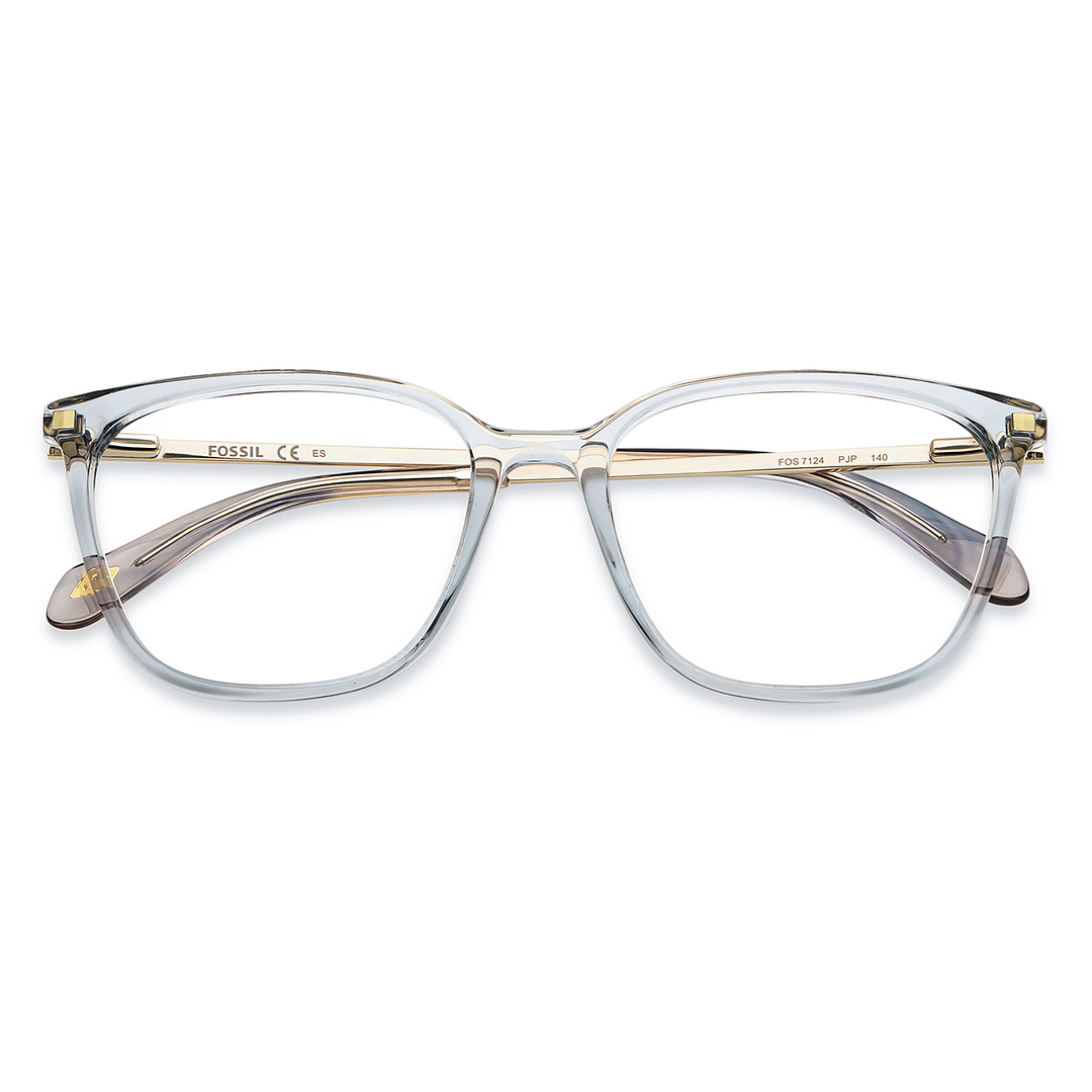 Fossil Crystal Transparent Full Rim Square left side