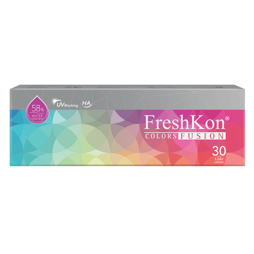 Freshkon Color Fusion Freshkon Color Fusion Daily Brilliant Brown Plano left side