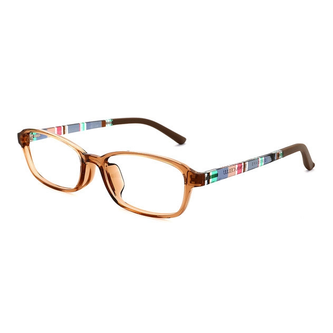 OWNDAYS | ESSENTIAL Light Brown Full Rim Rectangle left side