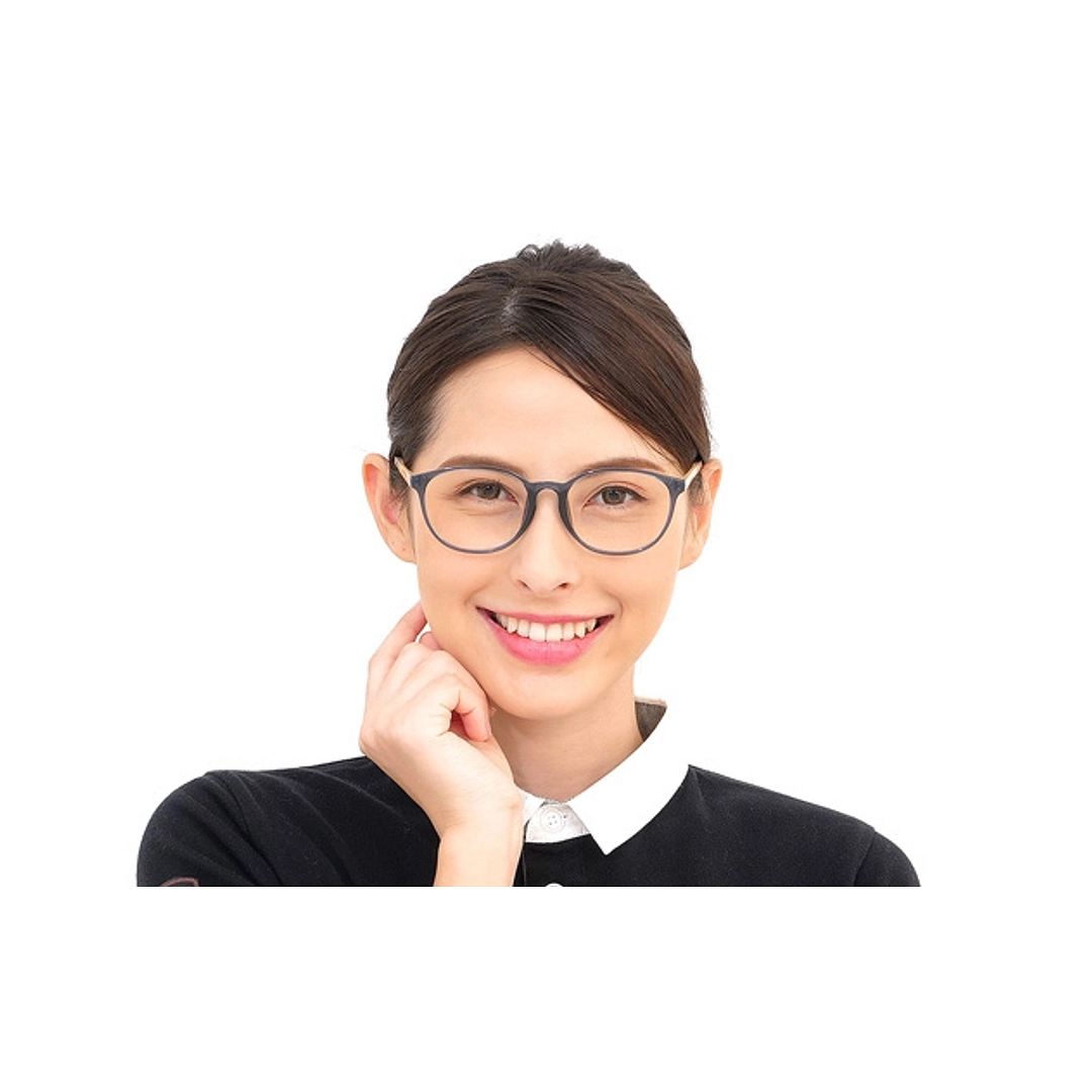 OWNDAYS | ESSENTIAL Purple Full Rim Boston left side