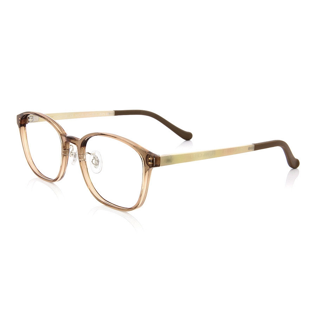 OWNDAYS | ESSENTIAL Light Brown Full Rim Rectangle left side
