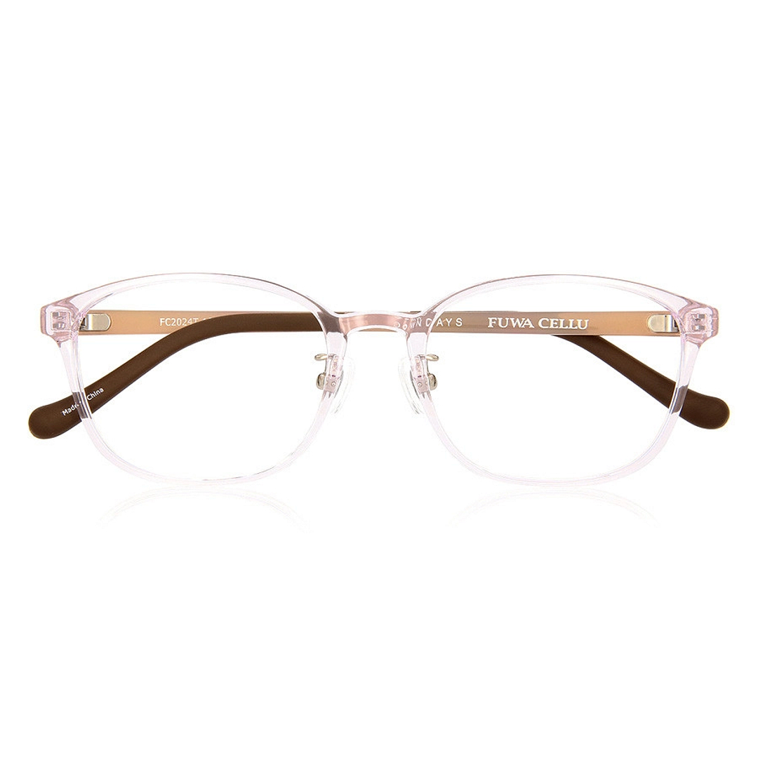 OWNDAYS | ESSENTIAL Pink Transparent Full Rim Rectangle right side