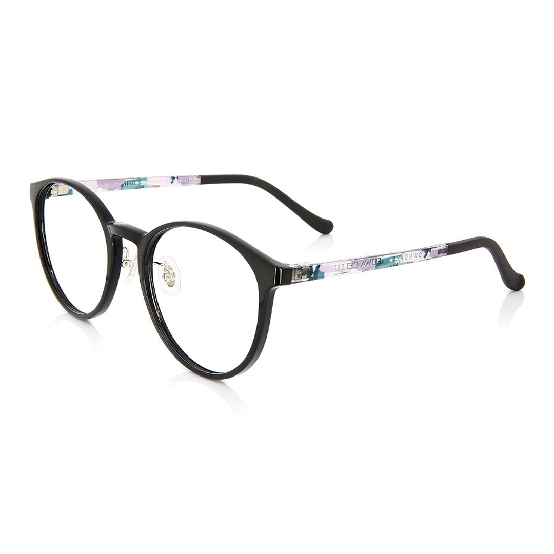 OWNDAYS | ESSENTIAL Black Full Rim Boston left side