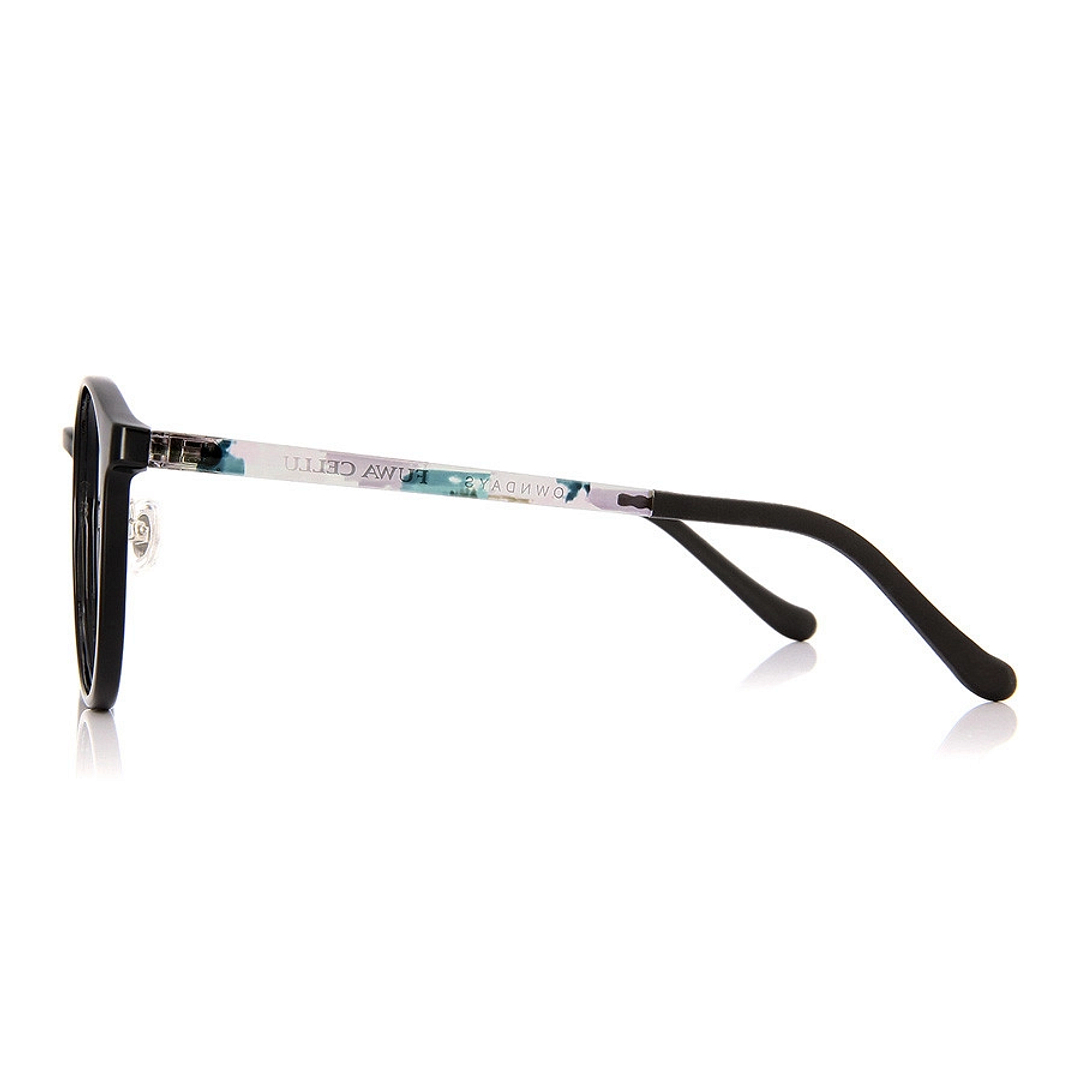 OWNDAYS | ESSENTIAL Black Full Rim Boston left side