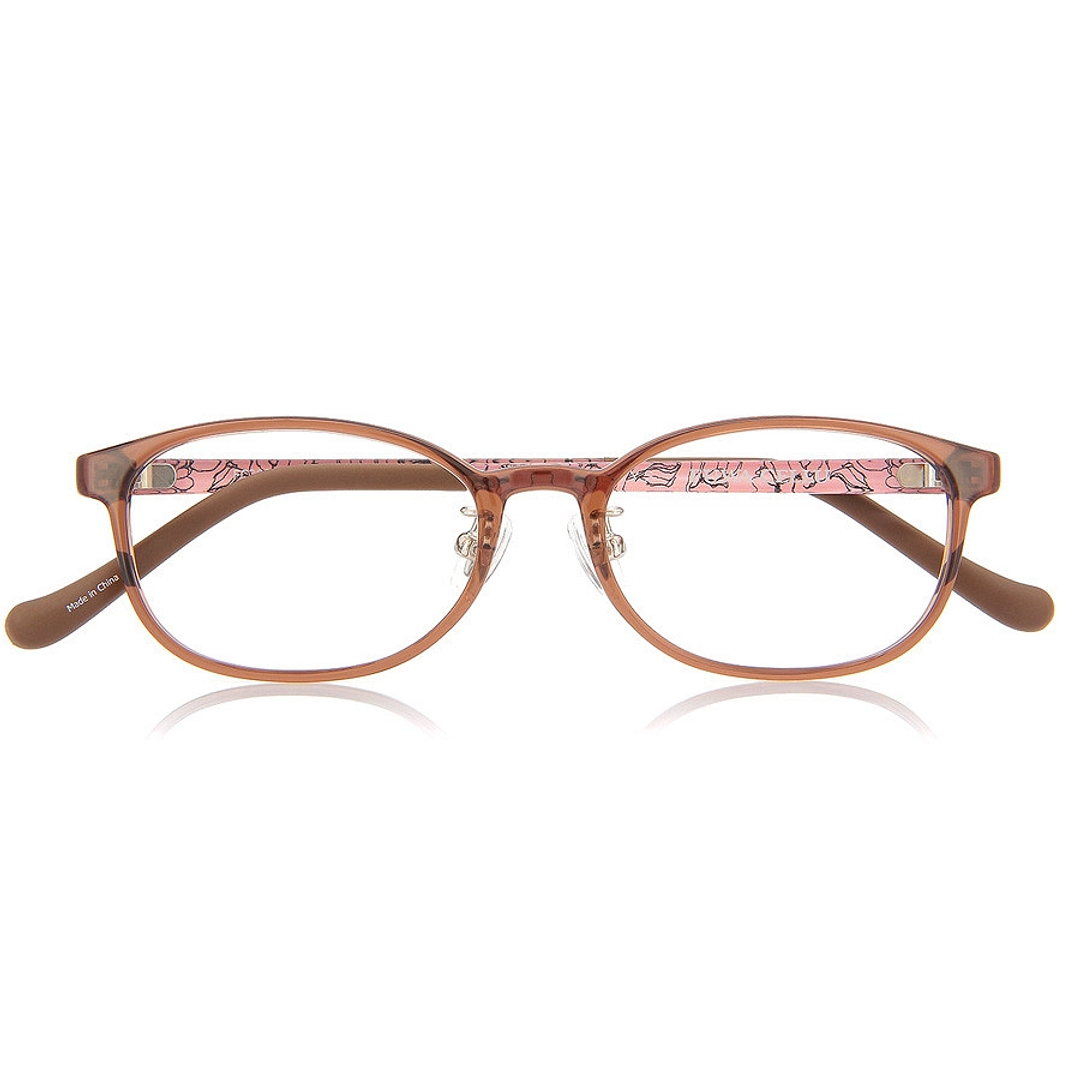 OWNDAYS | ESSENTIAL Light Brown Full Rim Oval right side