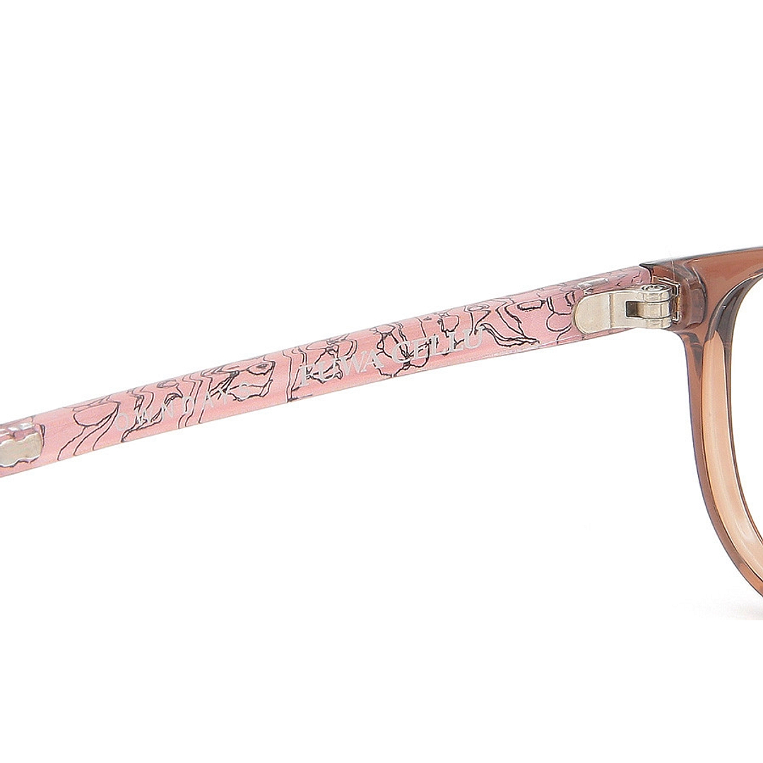 OWNDAYS | ESSENTIAL Light Brown Full Rim Oval left side