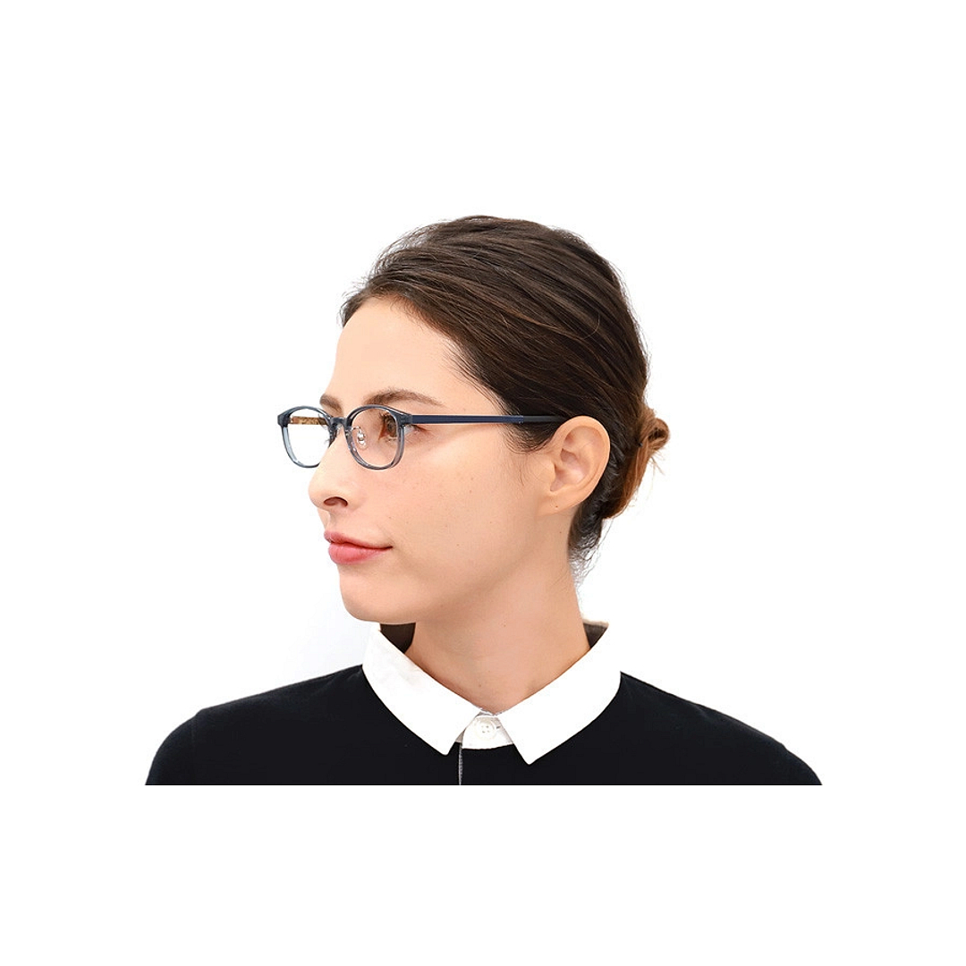 OWNDAYS | ESSENTIAL Light Brown Full Rim Oval left side