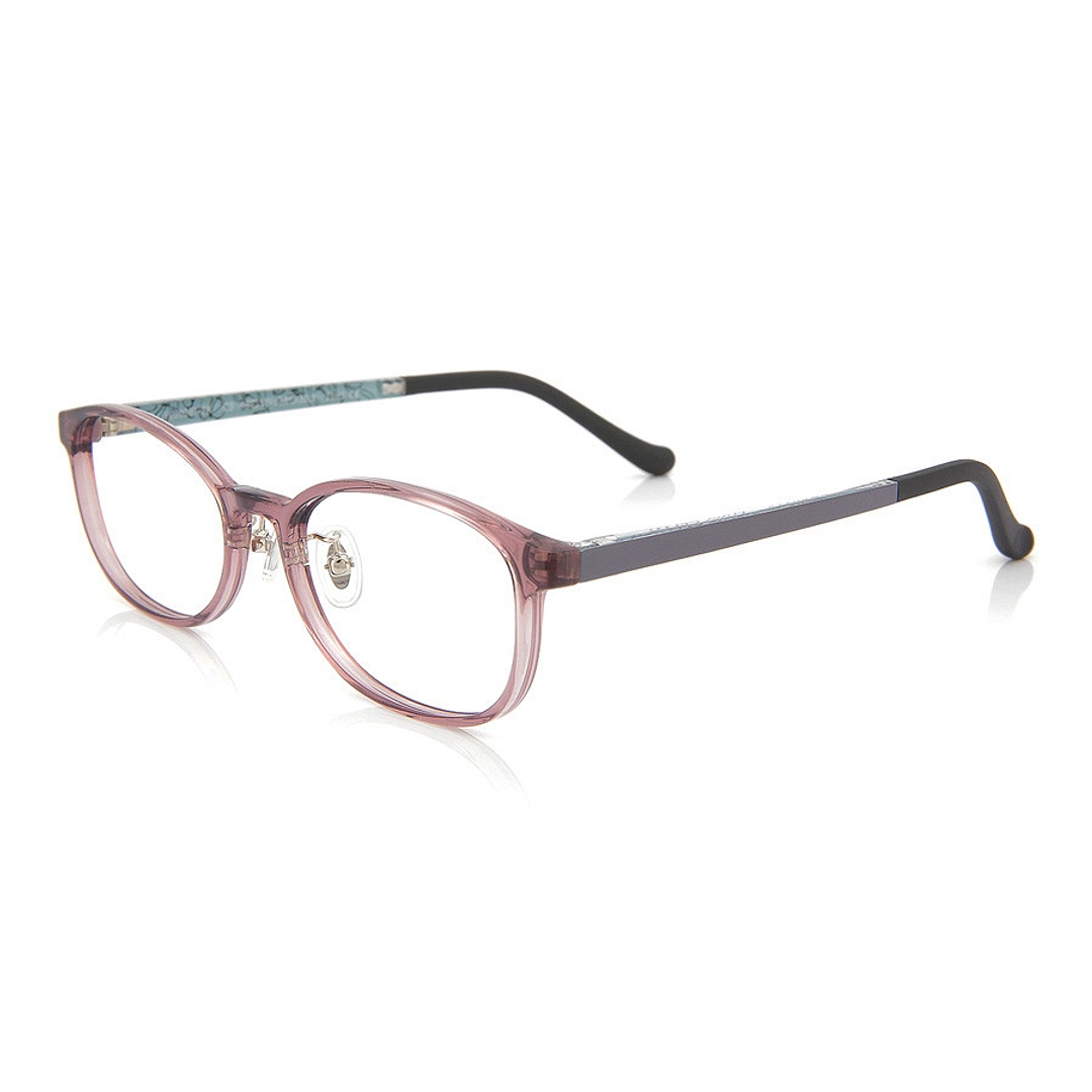 OWNDAYS | ESSENTIAL Purple Full Rim Oval left side
