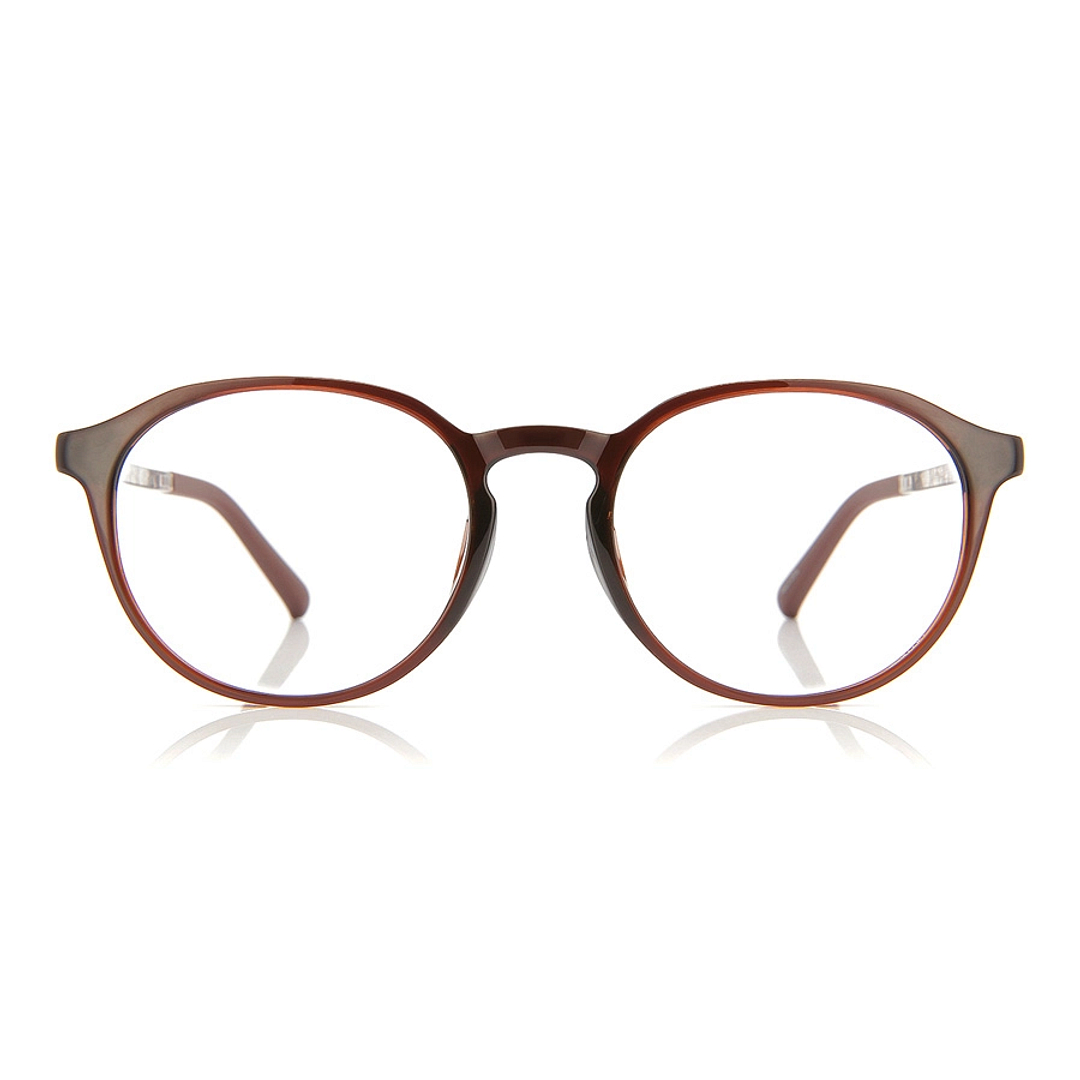 OWNDAYS | ESSENTIAL Light Brown Full Rim Boston right side