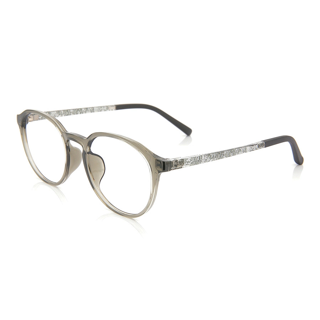 OWNDAYS | ESSENTIAL Crystal Transparent Full Rim Boston left side