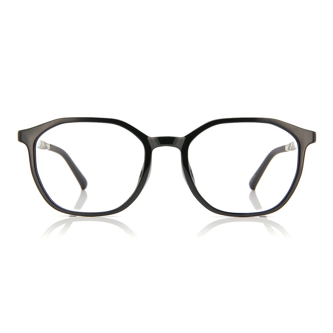 OWNDAYS | ESSENTIAL Black Full Rim Polygon right side