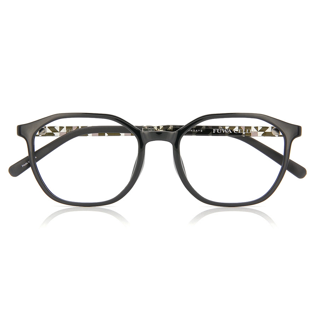 OWNDAYS | ESSENTIAL Black Full Rim Polygon right side