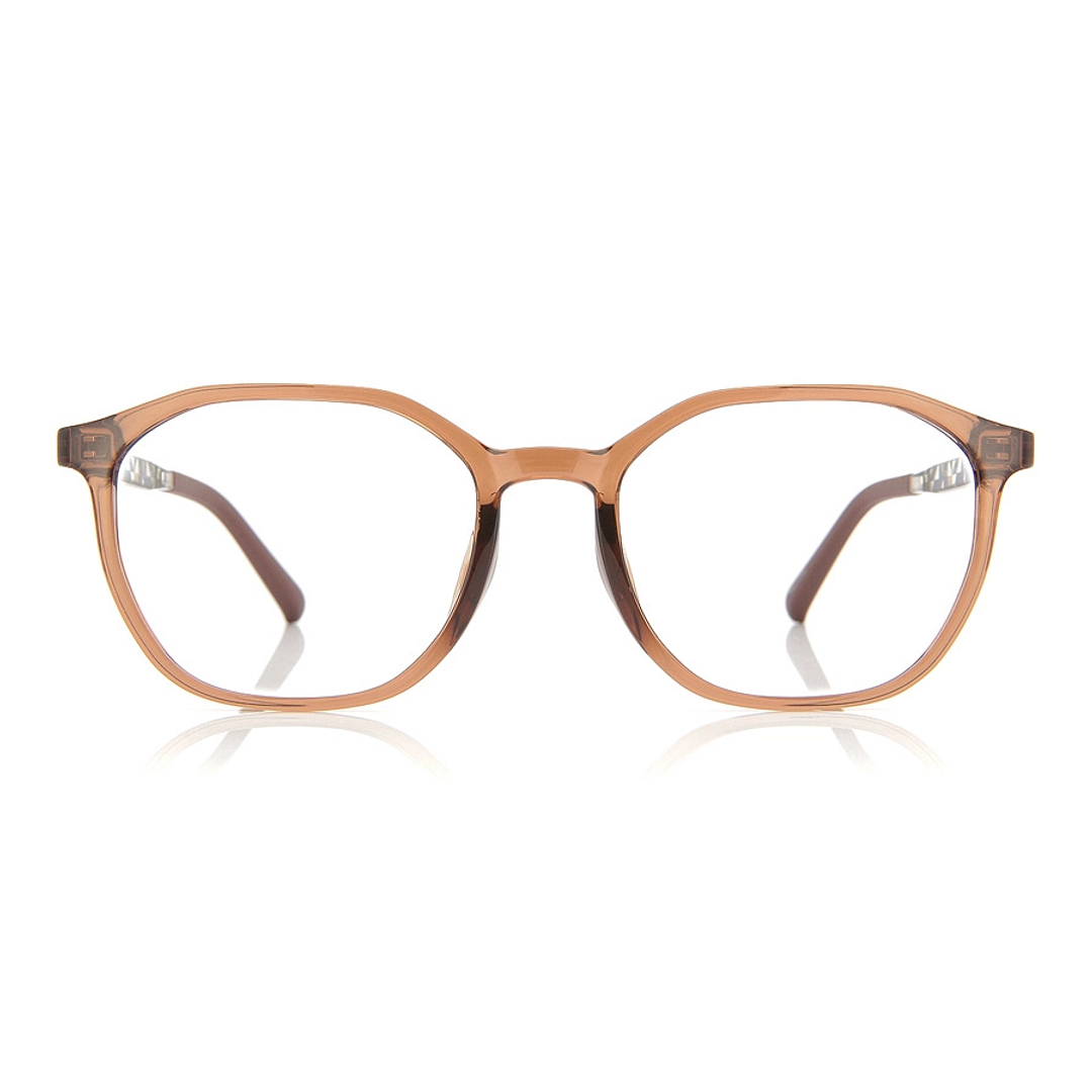 OWNDAYS | ESSENTIAL Light Brown Full Rim Polygon right side