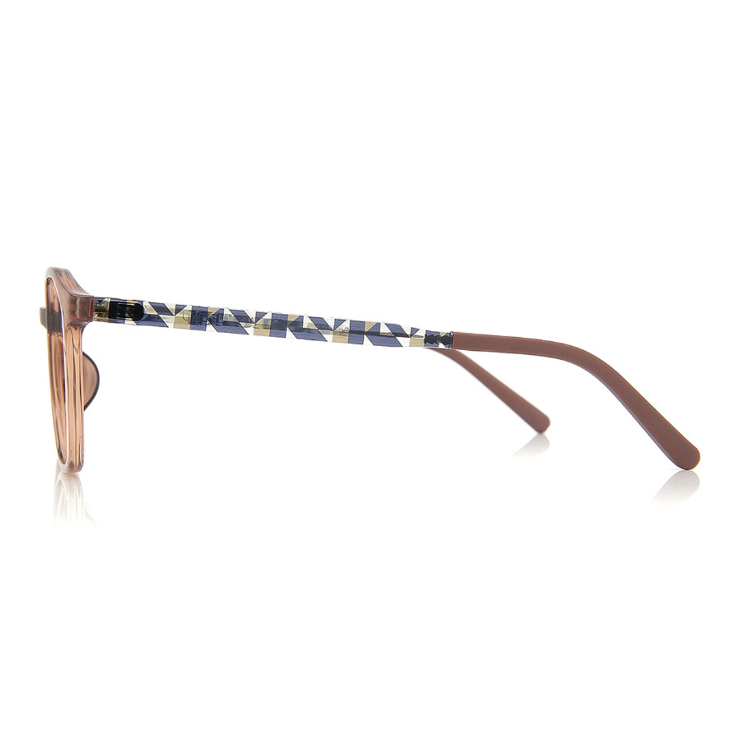 OWNDAYS | ESSENTIAL Light Brown Full Rim Polygon left side